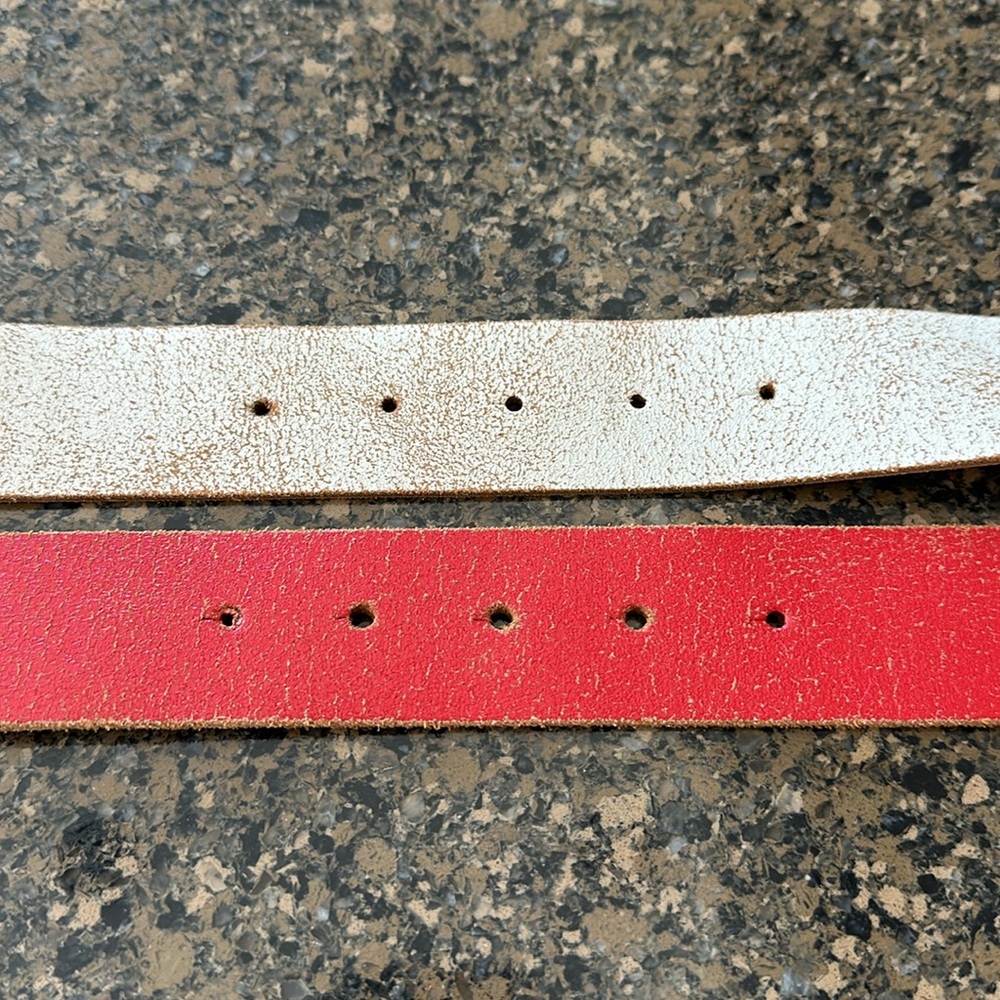 Two belts in one with Butterfly Rhinestone Buckle - Picture 8 of 9
